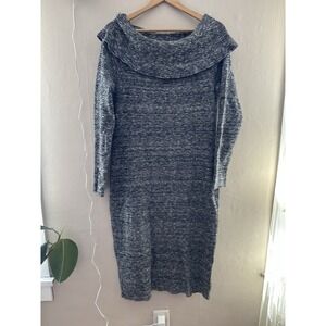 Moth Womens Sweater Dress Size XL Gray Knee Length Cozy Academia Preppy